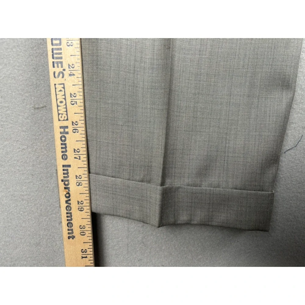 Zacchi Men's Pants 36 Gray Plaid Pleated Front Dress Career Worship Pockets 2890